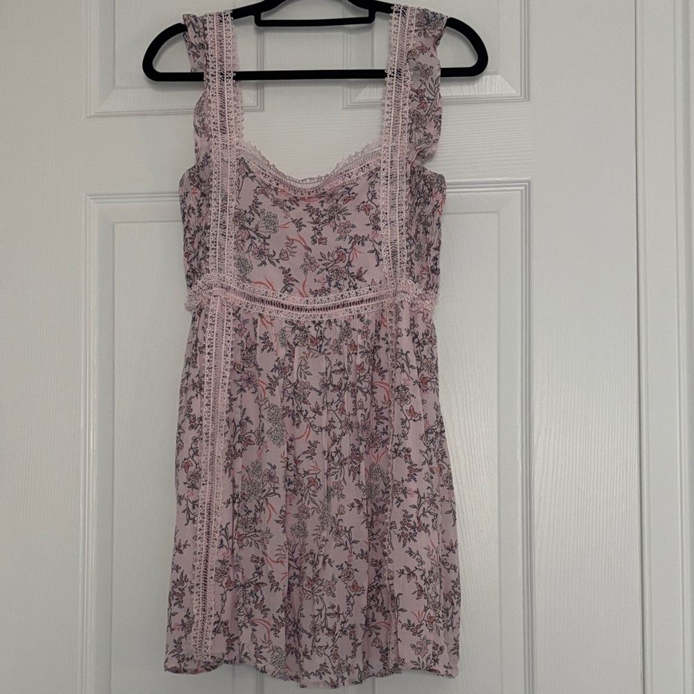 Altar'd State Pink Floral Mini Dress